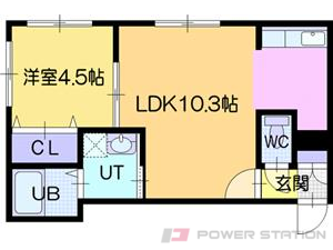江別市中央町0賃貸アパート間取図面