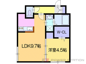 江別市文京台東町0賃貸マンション間取図面