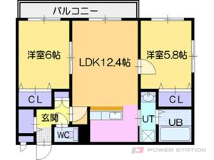 江別市野幌松並町0賃貸マンション間取図面