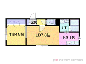 江別市野幌町0賃貸アパート間取図面
