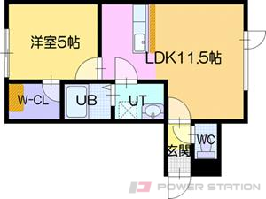 江別市向ヶ丘1賃貸アパート間取図面
