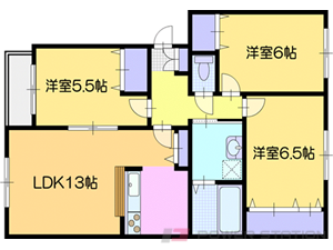 江別市元江別本町0賃貸マンション間取図面