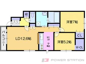 江別市朝日町0賃貸アパート間取図面