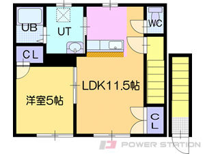 江別市文京台東町0賃貸アパート間取図面