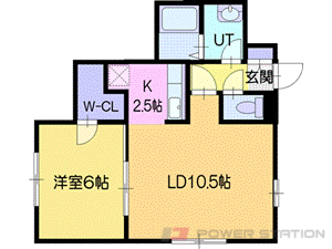 江別市一番町0賃貸アパート間取図面