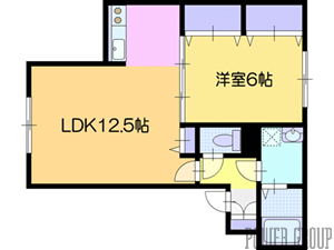 江別市一番町0賃貸アパート間取図面