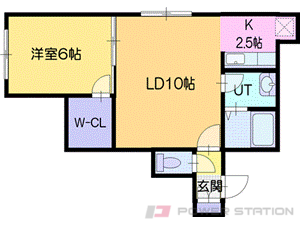 江別市一番町0賃貸アパート間取図面