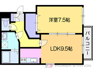 江別市文京台東町1賃貸マンション間取図面