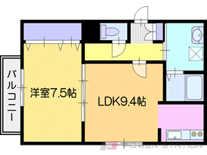 江別市文京台東町1賃貸マンション間取図面