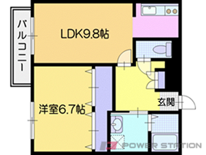 江別市文京台東町1賃貸マンション間取図面