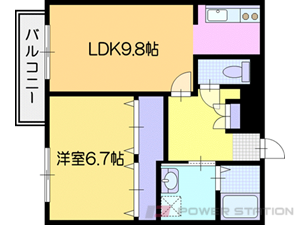 江別市文京台東町1賃貸マンション間取図面