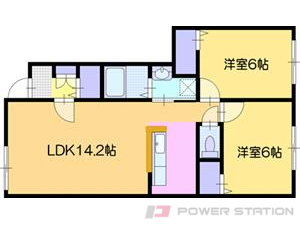 江別市上江別東町1賃貸アパート間取図面