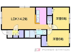 江別市上江別東町0賃貸アパート間取図面
