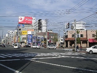 麻生駅周辺の街並み