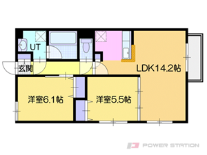 オルセー厚別中央IV:1号室タイプ