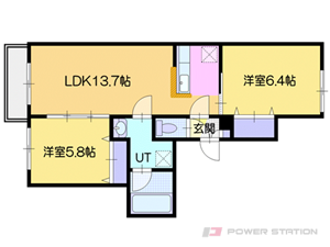 オルセー厚別中央IV:103号室タイプ