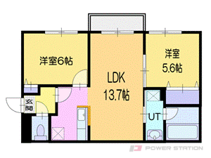 オルセー厚別中央V:6号室タイプ