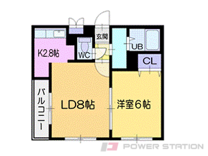 メルクリウス:1号室タイプ（1LDK）