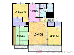 テレパレス小樽奥沢:3LDK