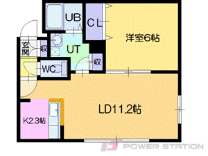 グラマシー:1号室タイプ（1LDK）