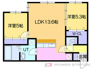 Kalmia桑園(カルミア桑園):2号室タイプ