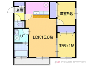 Kalmia桑園(カルミア桑園):6号室タイプ