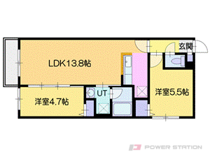 グランオルセーS8:2号室タイプ【2LDK】～木のぬくもり溢れる北欧スタイ?3号室タイプ【2LDK】～無機質(クール)なオトナ空間～