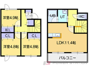 メニーズコート東江別:Ｂ号室