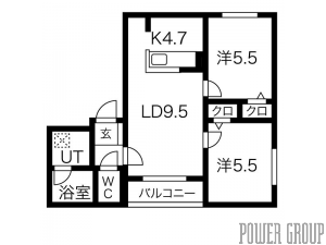 ミールスターリー:2号室タイプ（２ＬＤＫ）