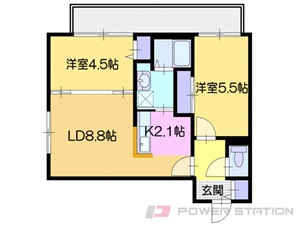 カサトレスパルケ:2LDK